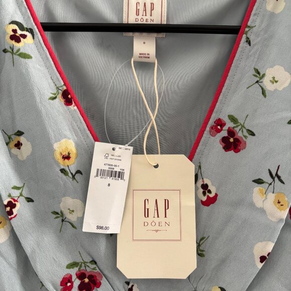 Gap x DOEN Floral Mini Dress - Size 8 - Picture 2 of 6